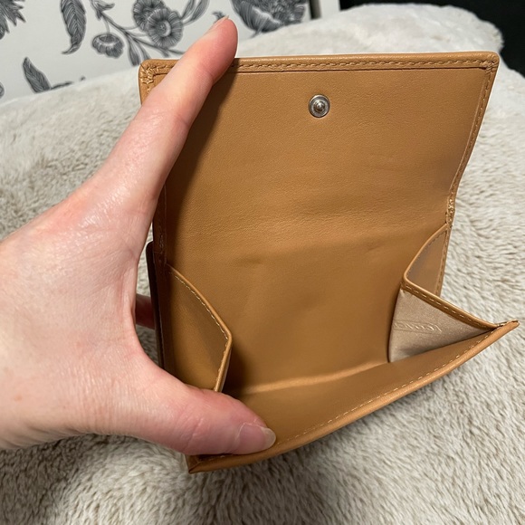 Coach Brown Tan Signature Jacquard Wallet - Picture 6 of 16